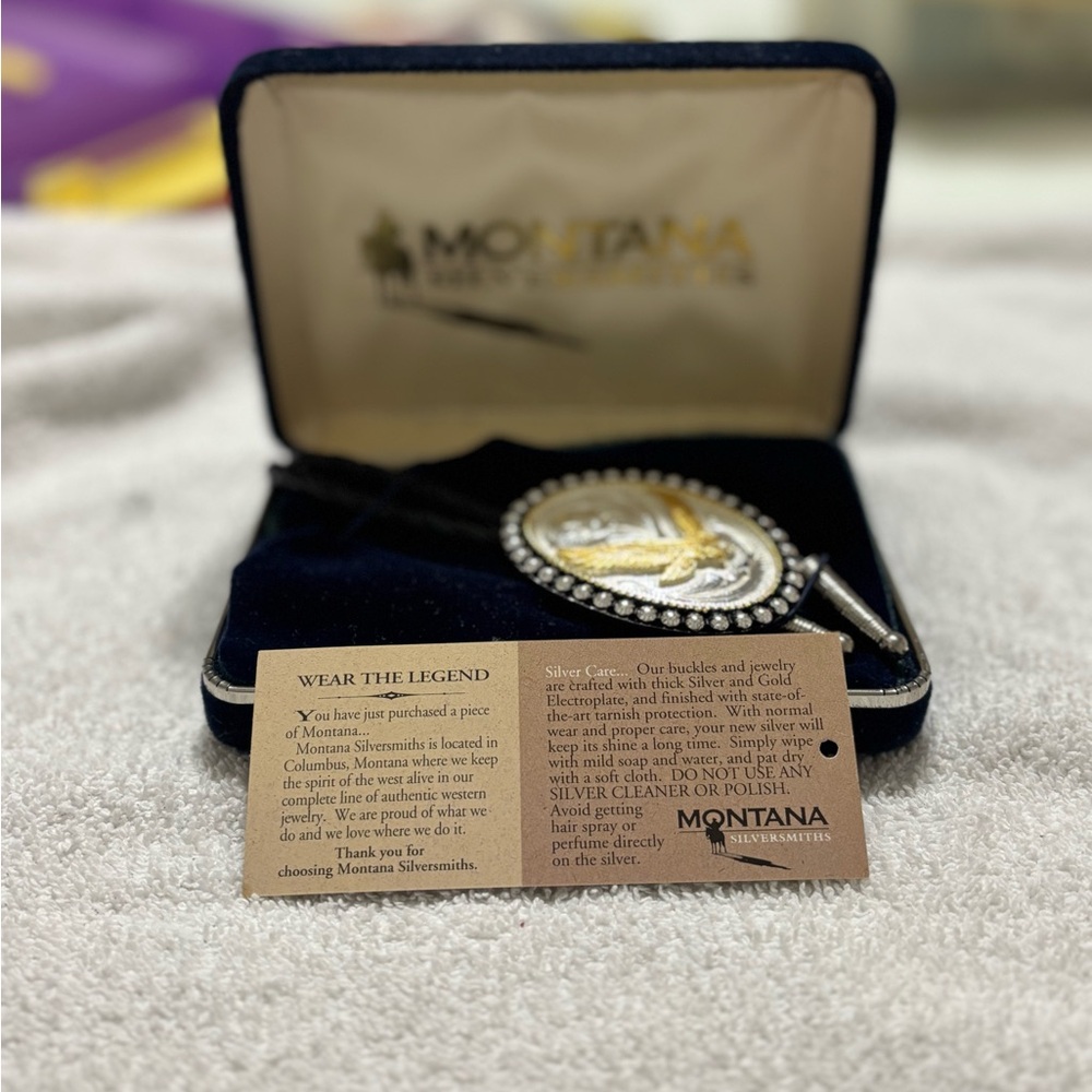 Montana Silversmiths Black Braided Bolo Tie